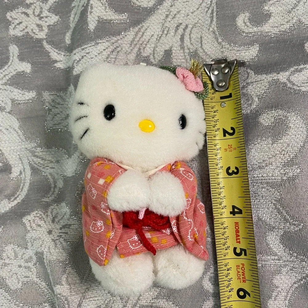Rare Hello Kitty Japanese Pink Kimono Standing Plush Doll Sanrio 2002 - Picture 2 of 7